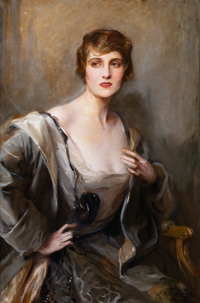 Portrait Of Mrs Winfield Sifton - Philip Alexius De László 1916-photo-3