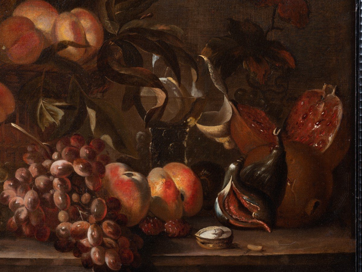 Still Life With Parrot And Fruits Attributed To David De Coninck -photo-4