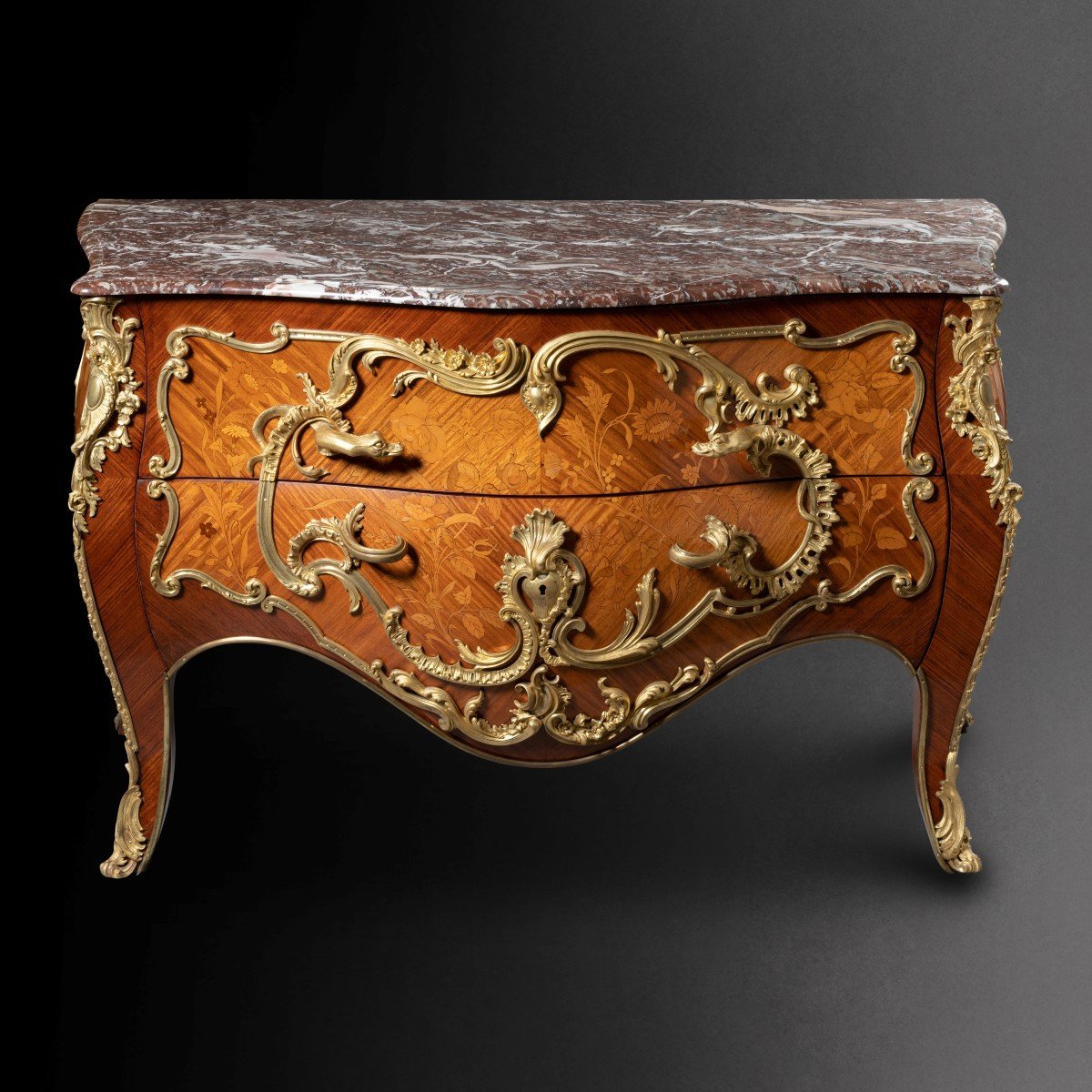 Commode Napoléon III Aux Salamandres. -photo-4