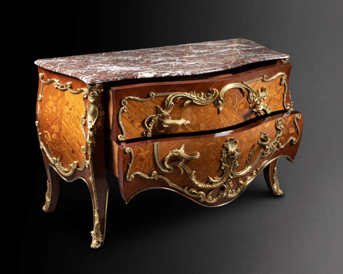 Commode Napoléon III Aux Salamandres. -photo-2