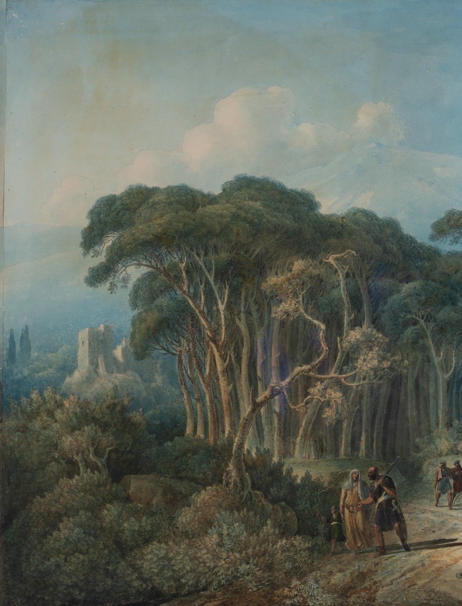 Louis François Cassas (1756-1827)  - Paysage Oriental-photo-3