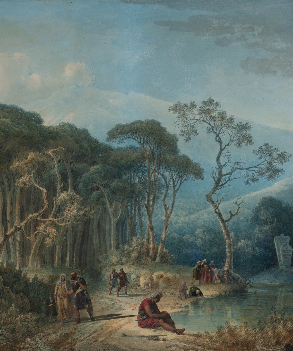 Louis François Cassas (1756-1827)  - Paysage Oriental-photo-4