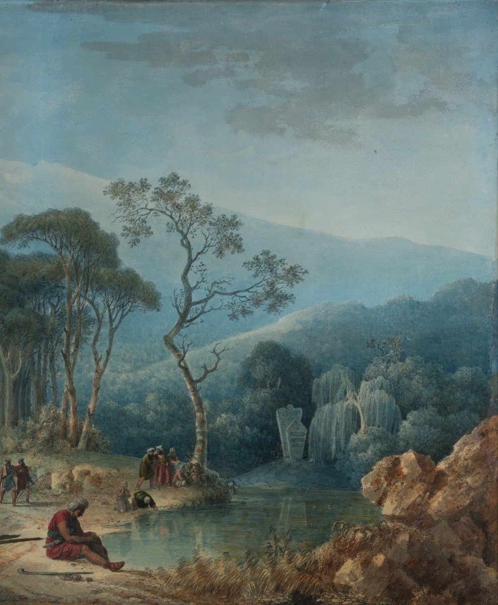 Louis François Cassas (1756-1827)  - Paysage Oriental-photo-5