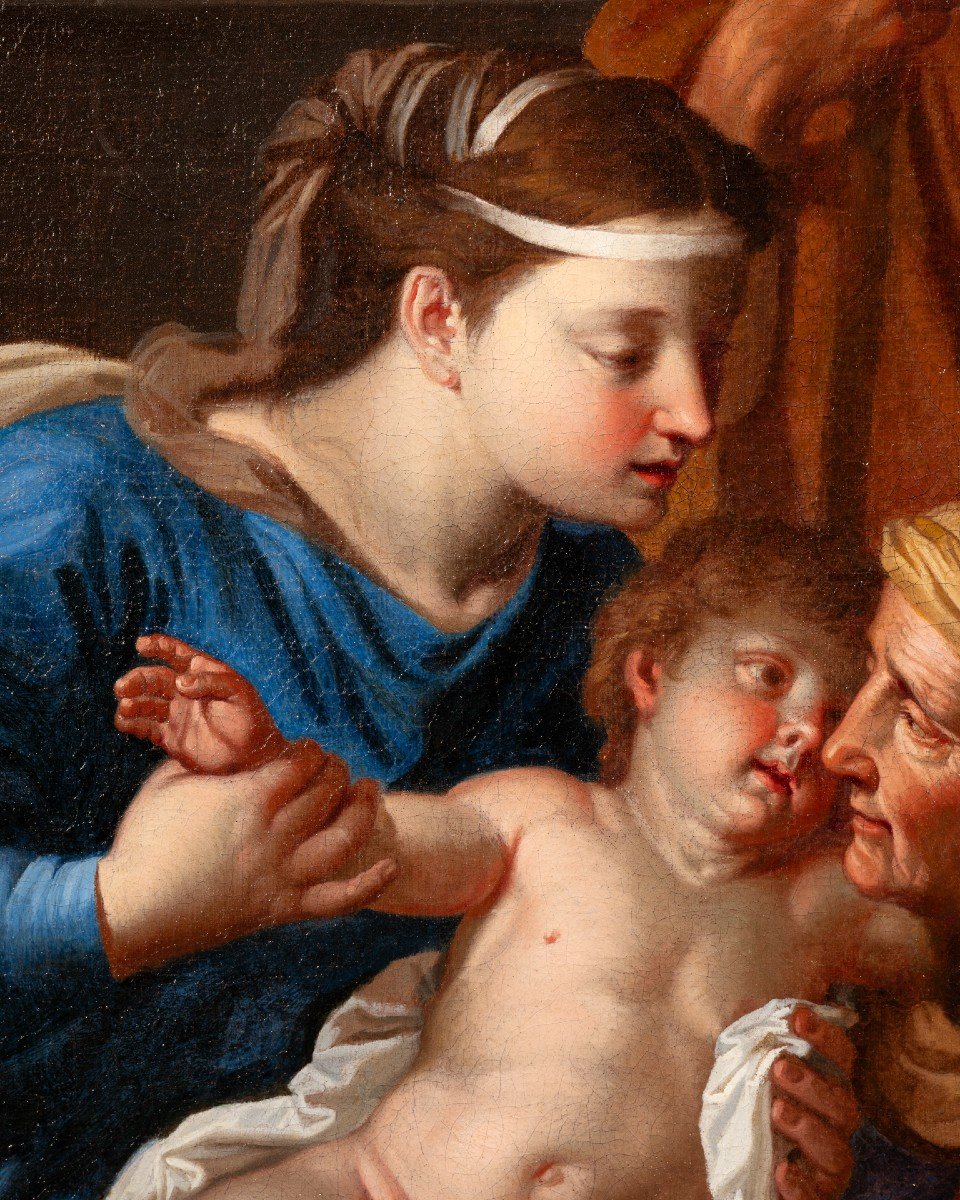 Noël Coypel - Holy Family With Saint Elizabeth And John The Baptist. -photo-3