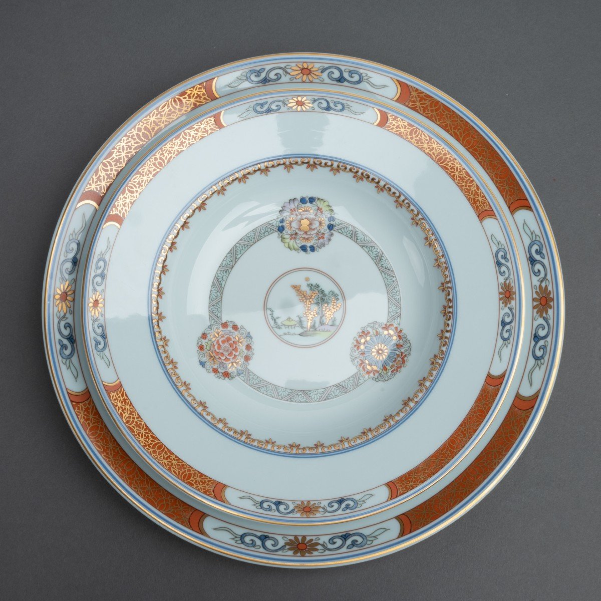 Importante Série De 72 Assiettes Modèle Houqa Par Raynaud Limoges -photo-4