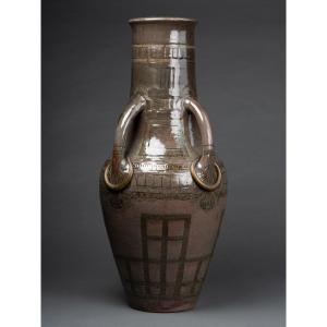 Auguste Delaherche ( 1857 – 1940 )  Vase à Quatre Anses