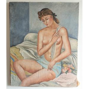 Tableau De Nu Féminin 20e Huile Sur Toile Jean BERQUE