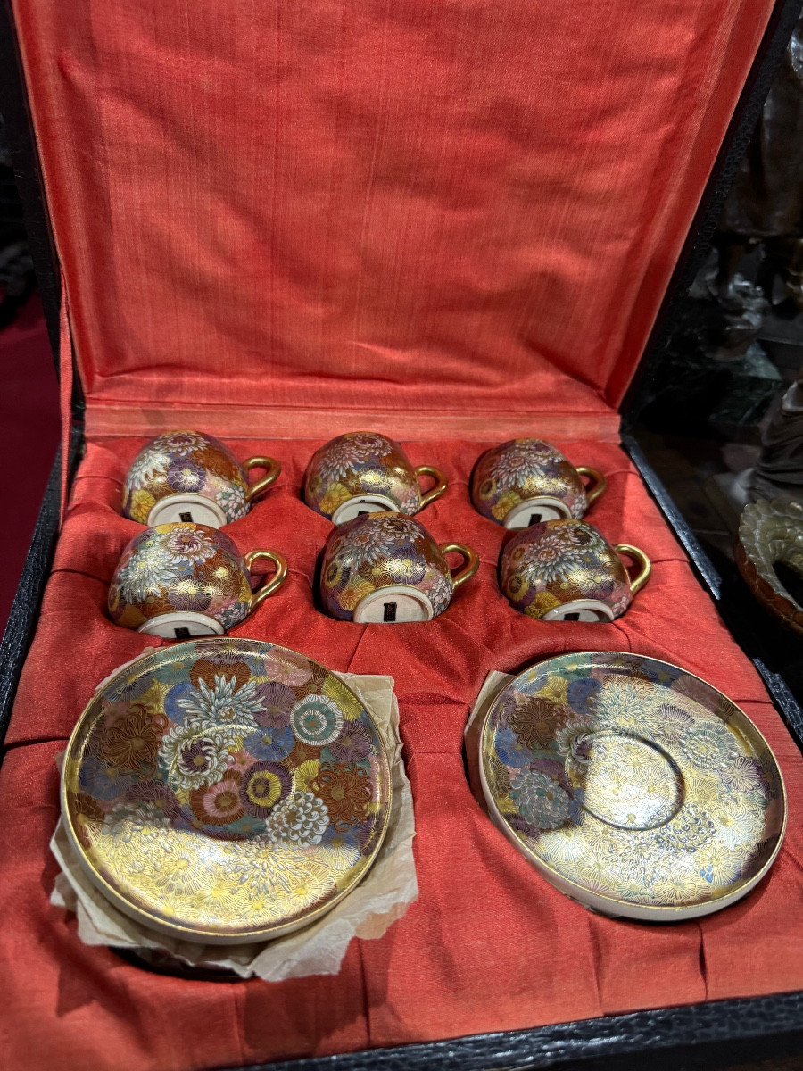 Satsuma Set Of 6 Coffee Cups With Saucers 