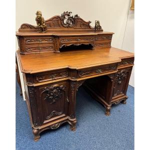 Louis 15 Style Walnut Desk