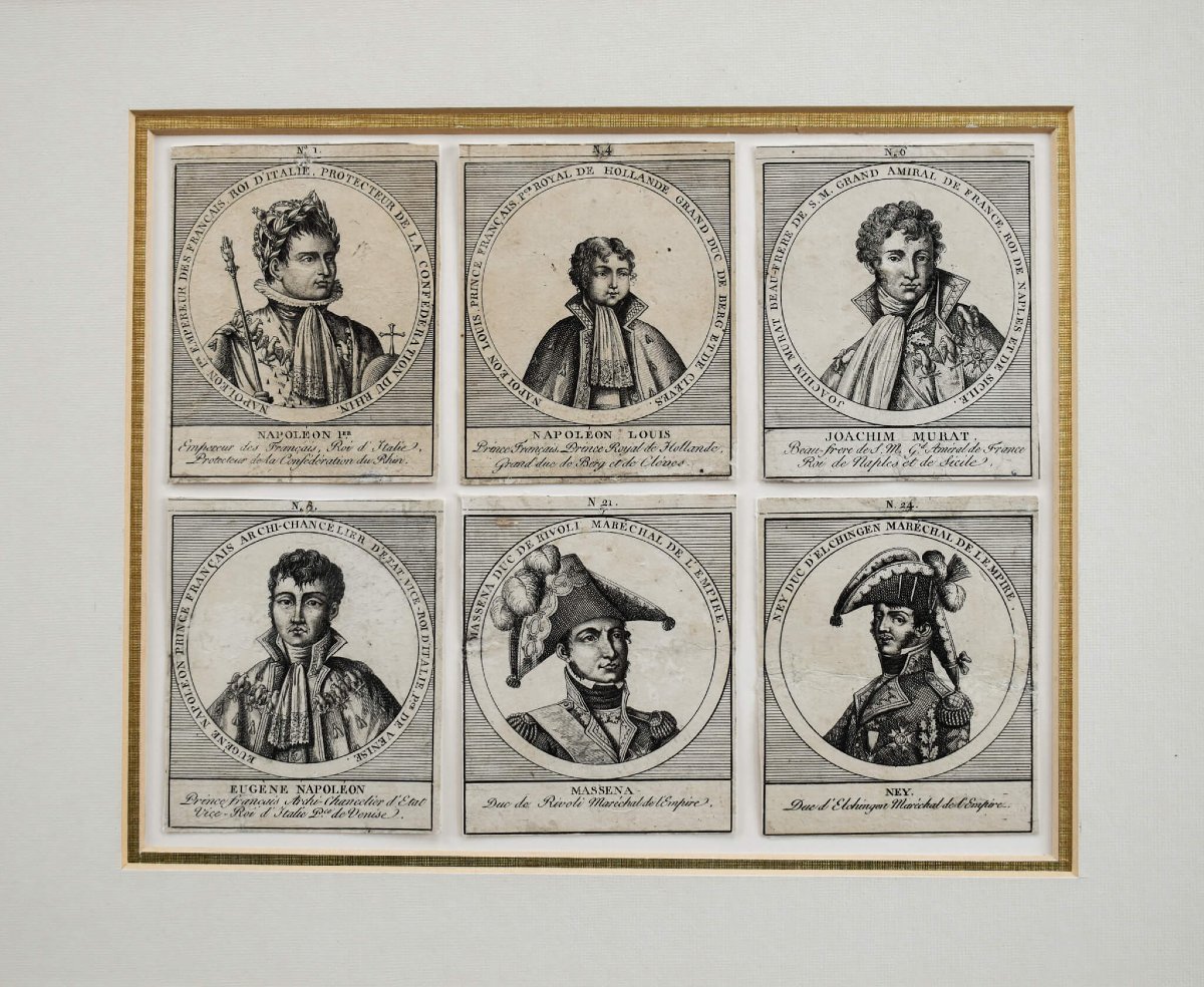 Ecole française du XIXe siècle - Portraits d'époque Napoléon-photo-4