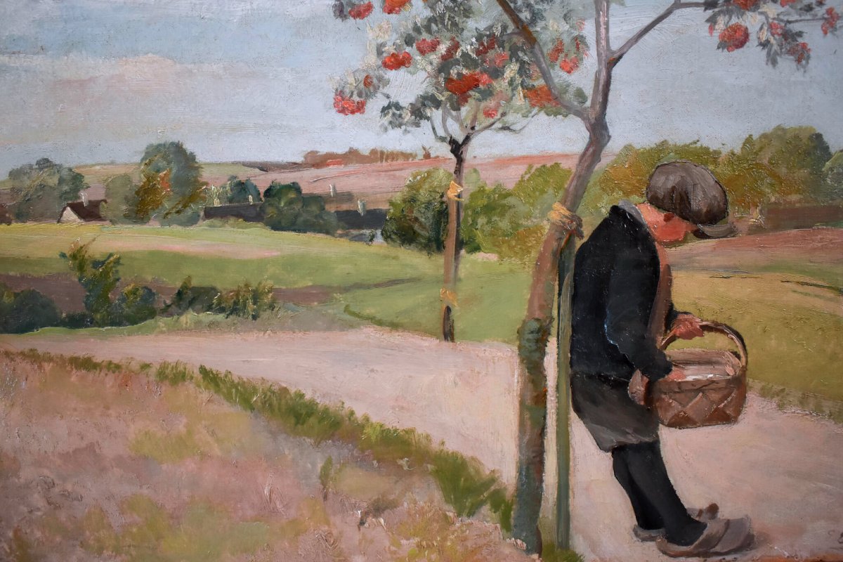 Eiler Sørensen - Paysage avec jeune garçon-photo-3