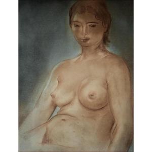 Louis Muhlstock - Femme nue assise