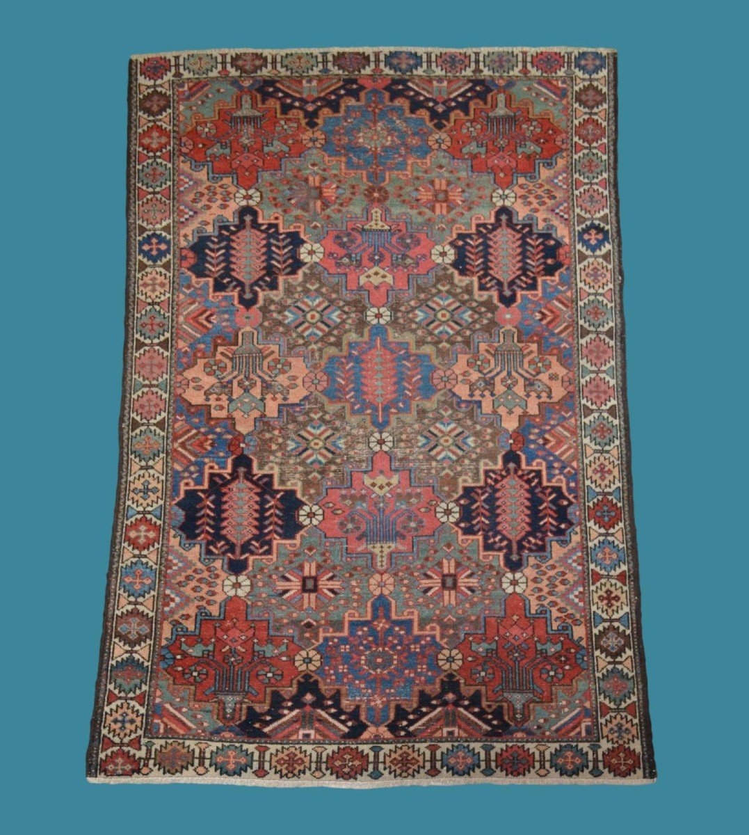 Antique Rug, Bakhtiar Family, 136 X 200 Cm, Hand-knotted Wool, Iran Mid-20th Century-photo-7