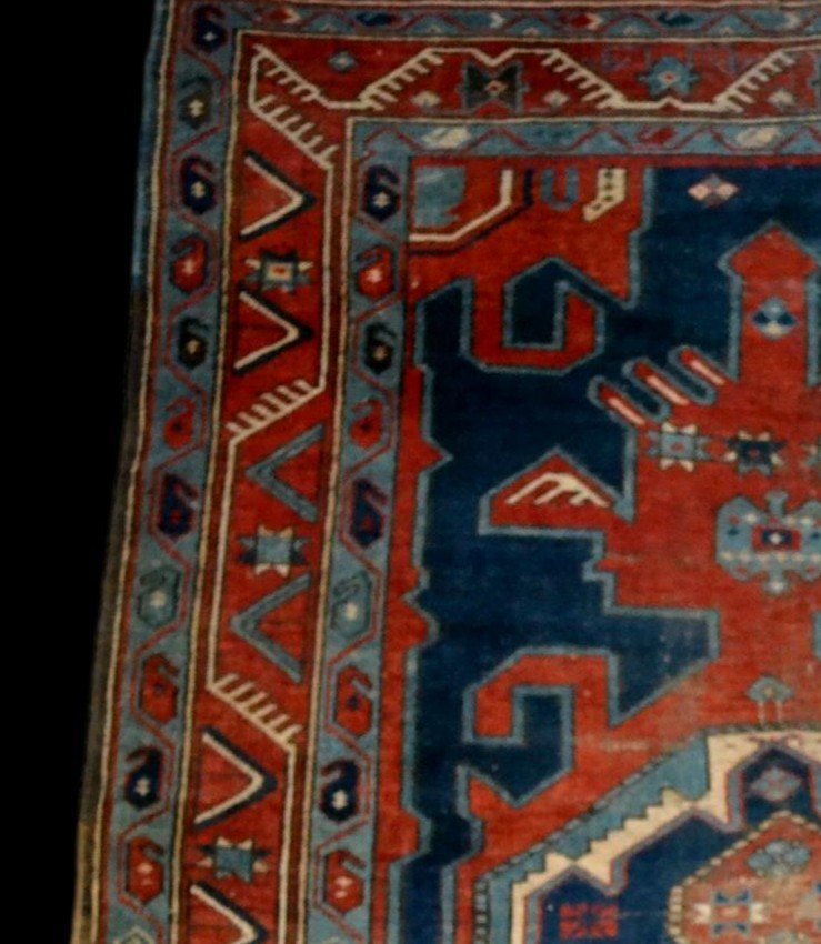 Old Kazak Lambalo, Dated 1931, Caucasus, 140 X 200 Cm, Wool On Hand-knotted Wool-photo-4