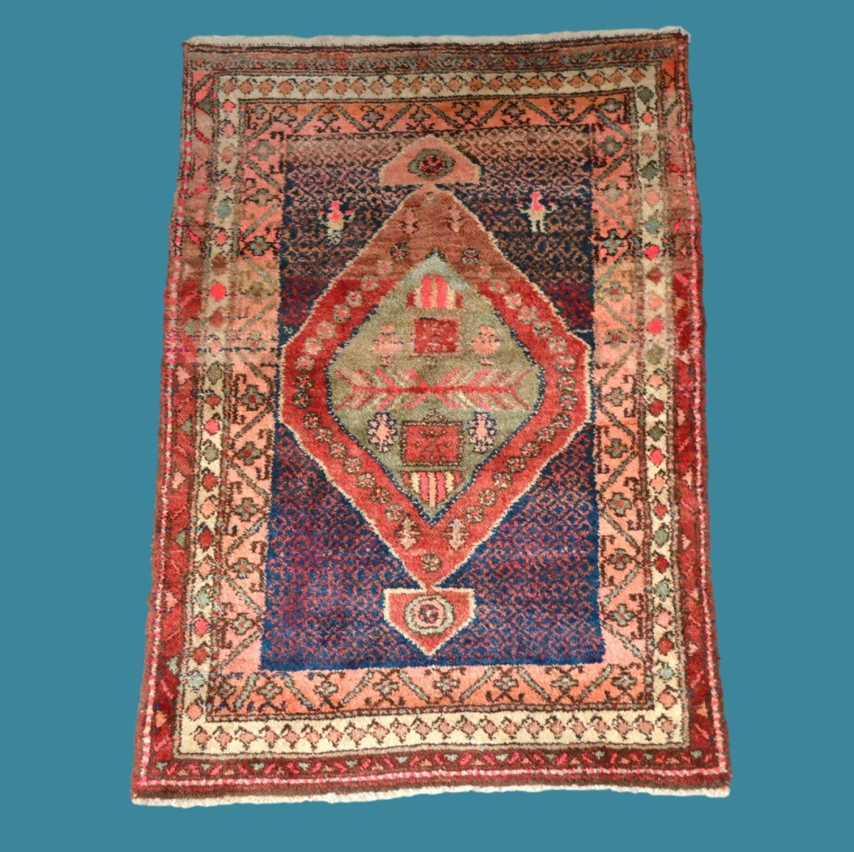 Carpet From Anatolia, Turkey, 105 Cm X 152 Cm, Hand-knotted Wool, Mid-20th Century-photo-7