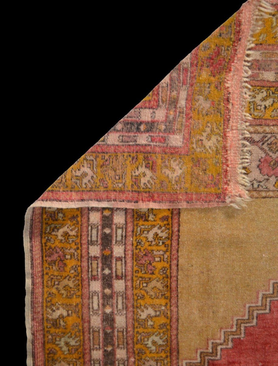 Avanos Antique Prayer Rug, Cappadocia, 127 X 187 Cm, Hand-knotted Wool On Wool Circa 1900-photo-4