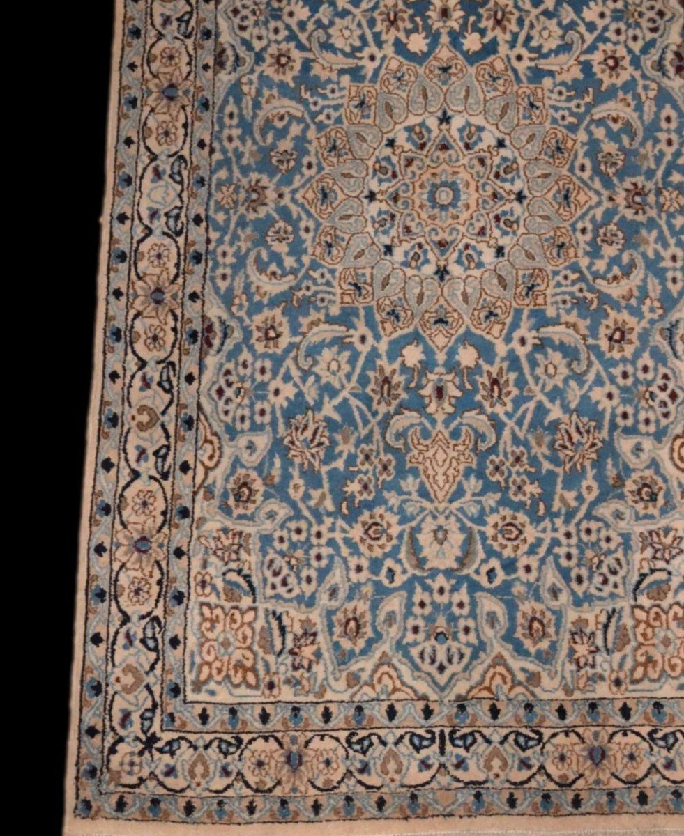 Na'in Rug, Persian, 120 X 210 Cm, Wool & Silk, Hand-knotted In Iran, Circa 1970, In Very Good Condition-photo-2