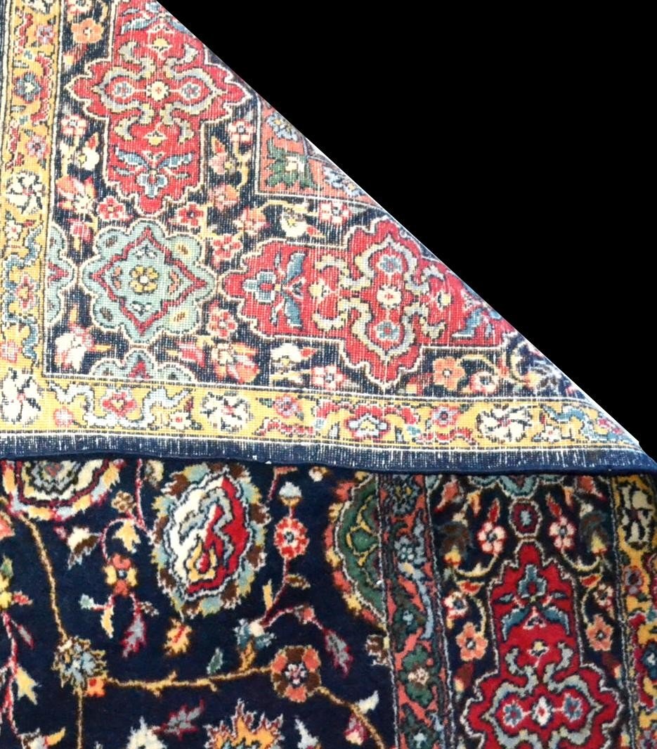 Tapis Tabriz, 201 x 319 cm, décor Ardebil, laine nouée main vers 1980 en parfait état-photo-7