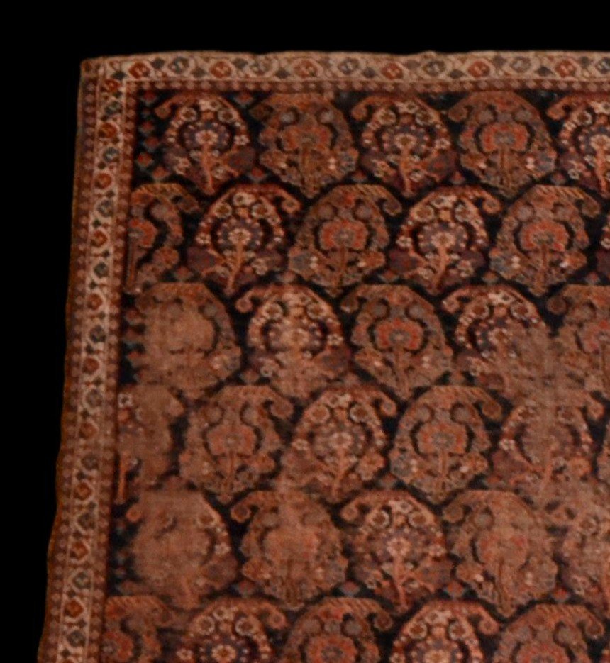 Tapis Afshar ancien, 134 x 176 cm, laine nouée main en Perse au XIXème siècle, très bel artefact-photo-4