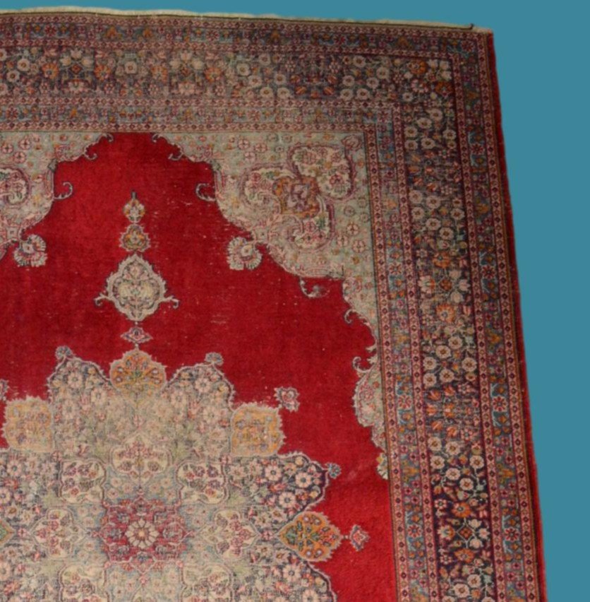 Tabriz, Tapis Ancien, XIXème, 122 cm x 185 cm, laine & soie nouées main en Perse ( Iran) -photo-1