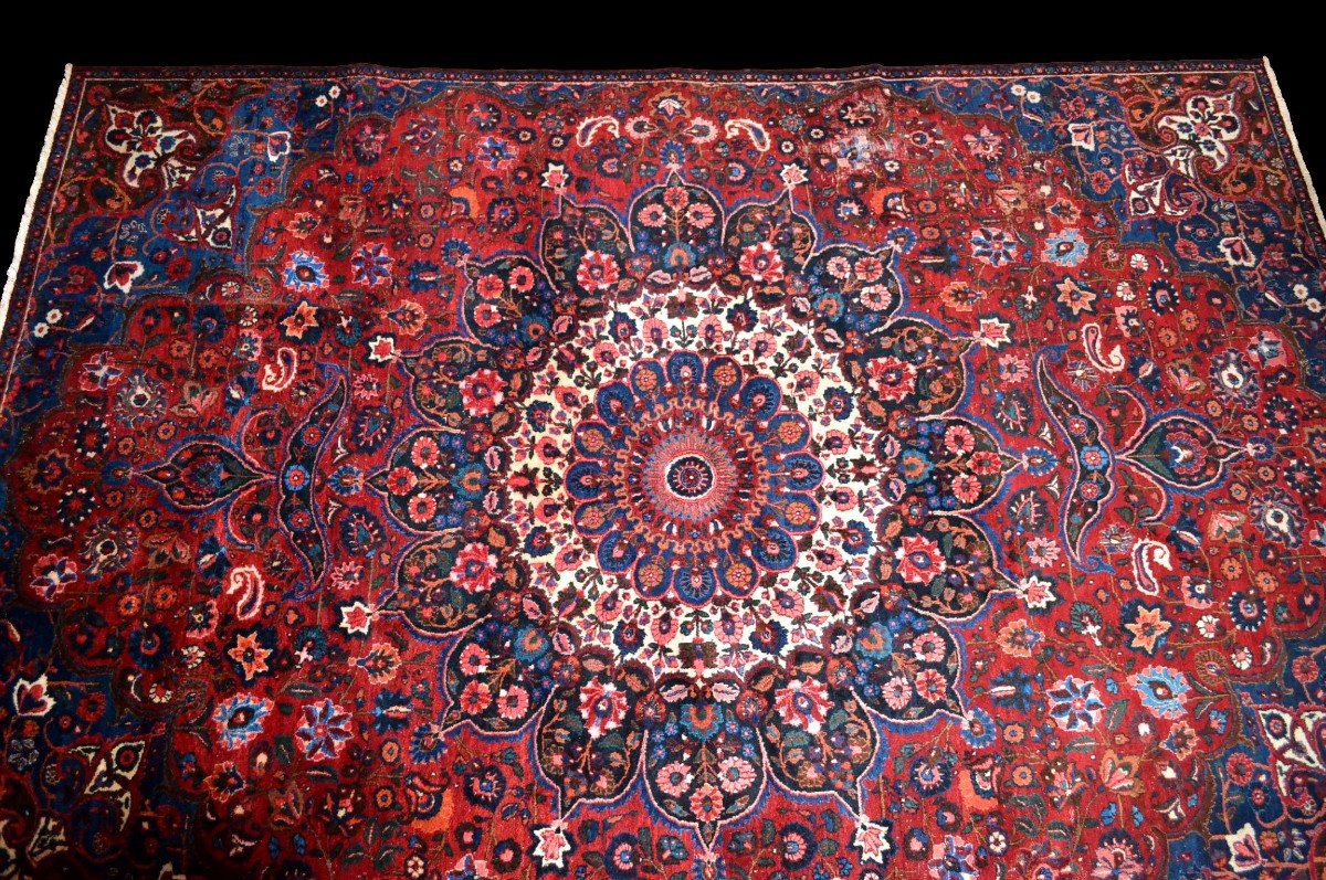 Macchad Rug, Persian, 237 Cm X 350 Cm, Hand-knotted Kork Wool Circa 1960 In Iran, Good Condition-photo-2