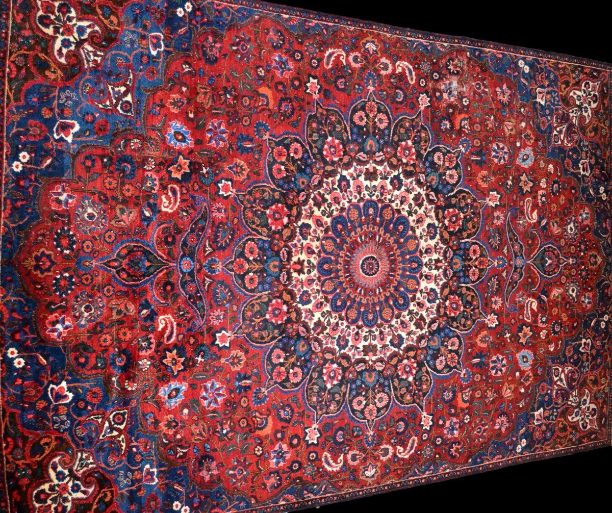 Macchad Rug, Persian, 237 Cm X 350 Cm, Hand-knotted Kork Wool Circa 1960 In Iran, Good Condition-photo-4