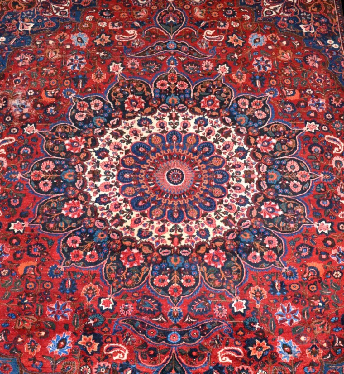 Macchad Rug, Persian, 237 Cm X 350 Cm, Hand-knotted Kork Wool Circa 1960 In Iran, Good Condition-photo-1