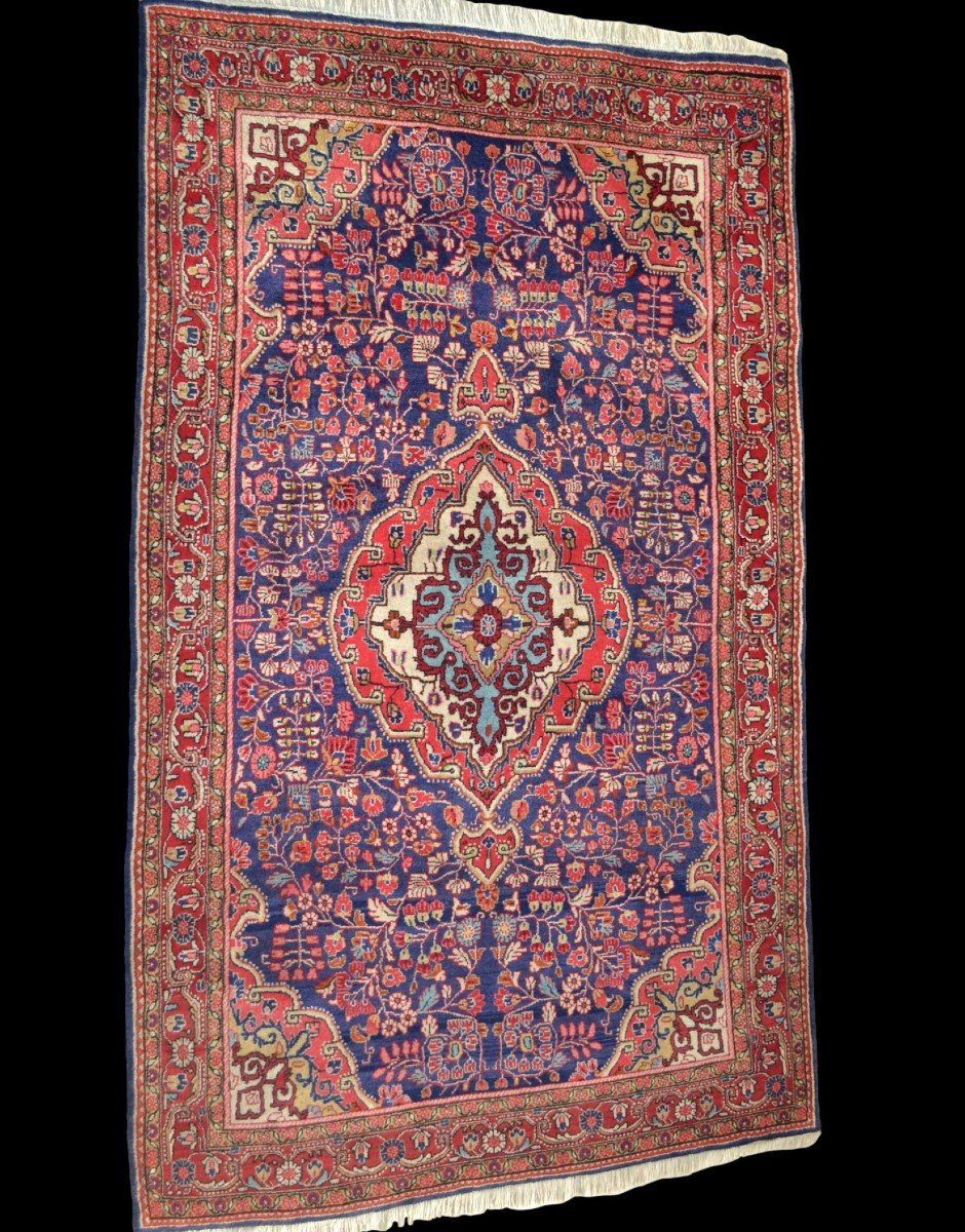 Sarouk Rug, 128 Cm X 215 Cm, Kork Wool Hand Knotted In Iran Circa 1980 In Perfect Condition-photo-2