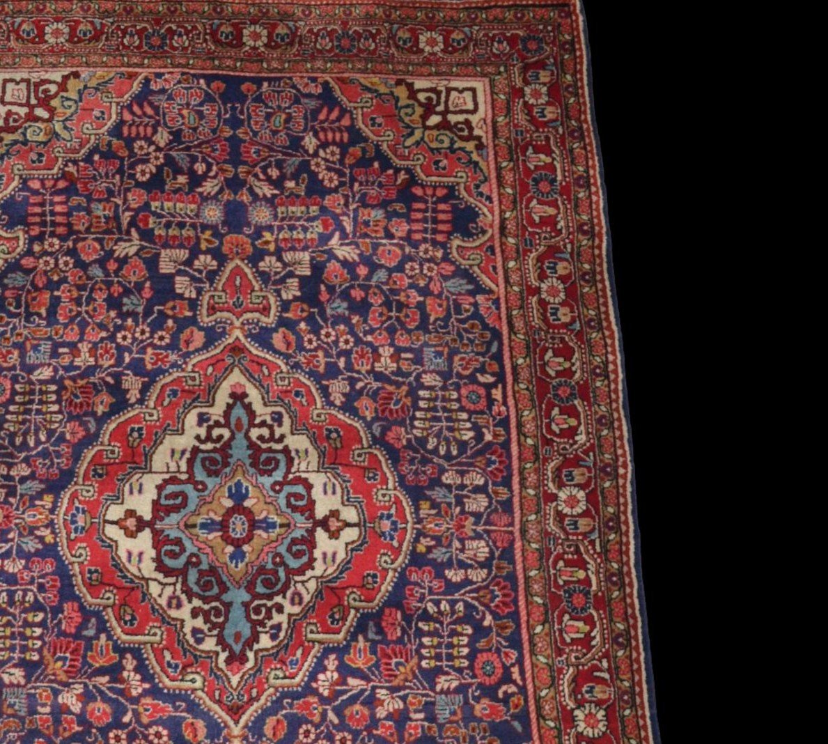 Sarouk Rug, 128 Cm X 215 Cm, Kork Wool Hand Knotted In Iran Circa 1980 In Perfect Condition-photo-2