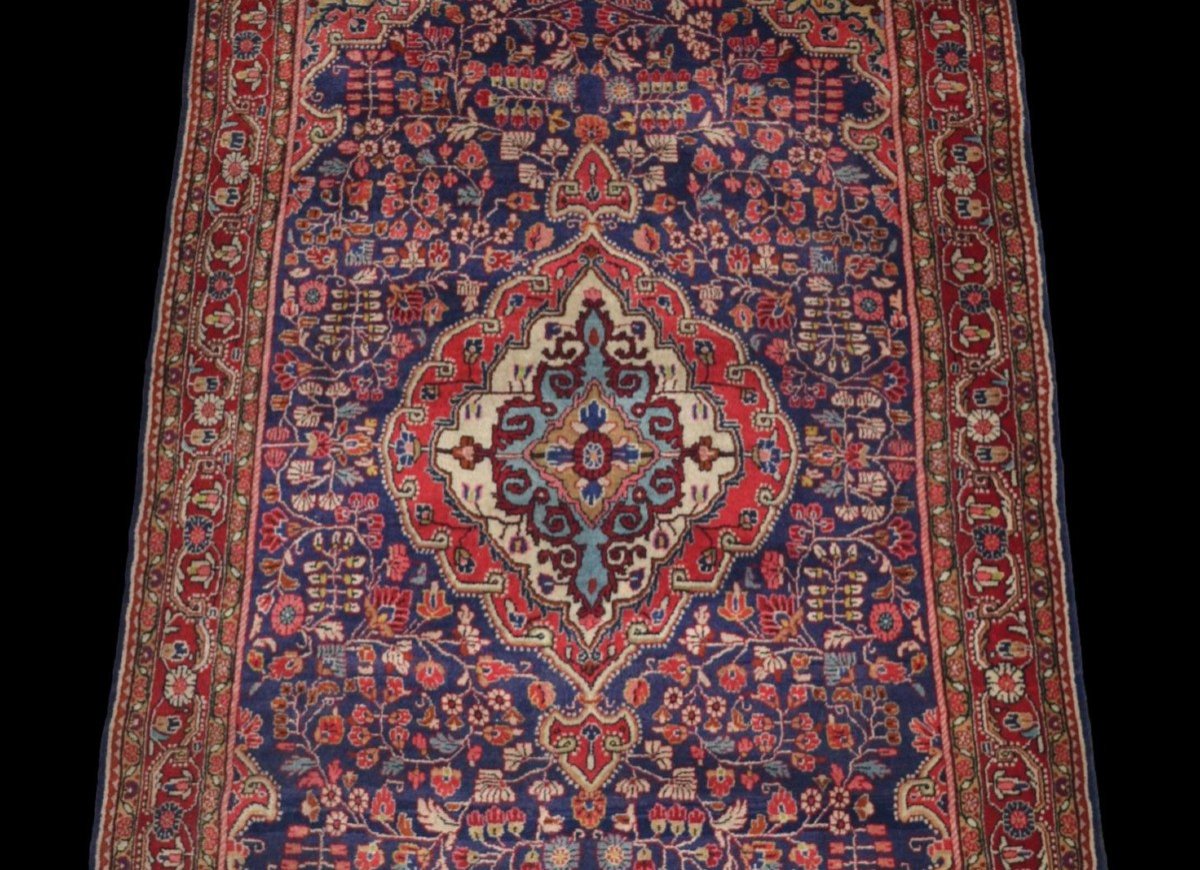 Sarouk Rug, 128 Cm X 215 Cm, Kork Wool Hand Knotted In Iran Circa 1980 In Perfect Condition-photo-3