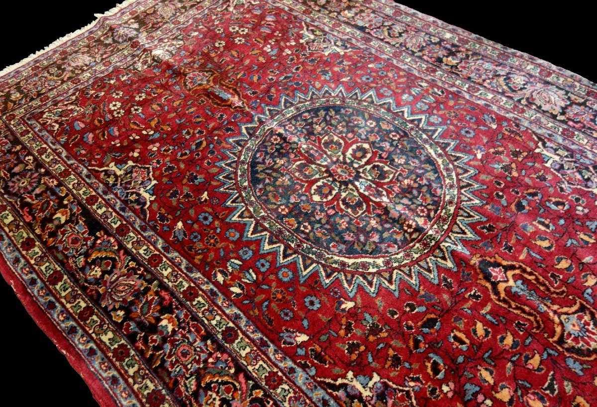 Persian Macchad, 137 Cm X 230 Cm, Hand-knotted Wool In Iran Around 1950-1960 In Good Condition-photo-3