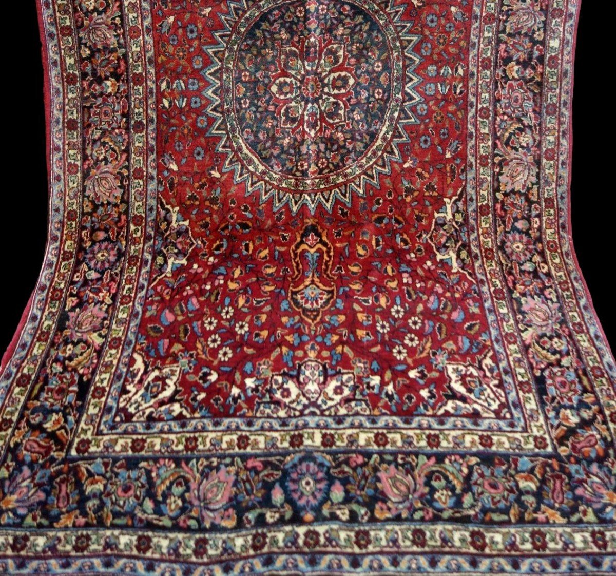 Persian Macchad, 137 Cm X 230 Cm, Hand-knotted Wool In Iran Around 1950-1960 In Good Condition-photo-4