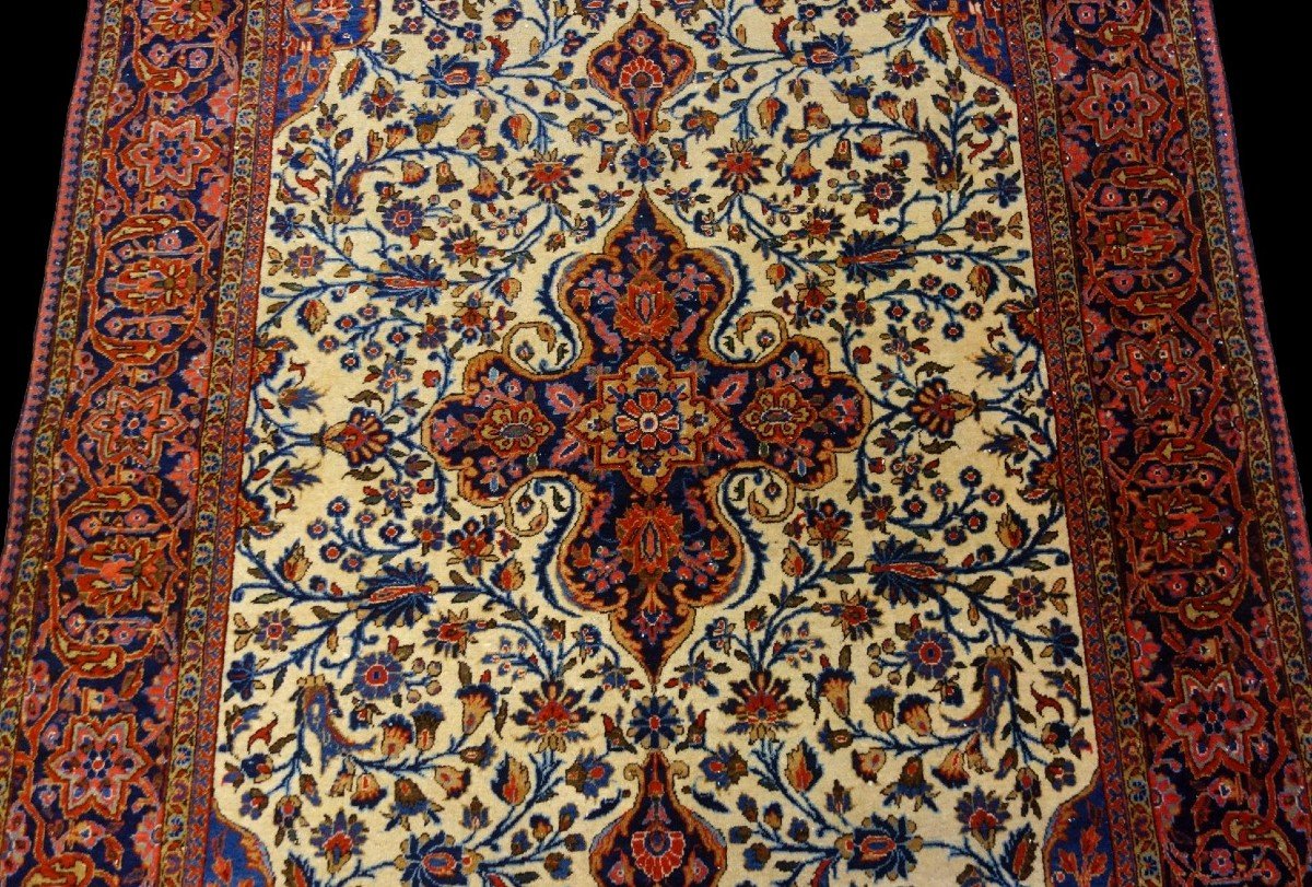 Kashan, 127 X 204 Cm, Hand-knotted Wool In Iran, First Part Of The 20th Century, Very Good Condition-photo-3