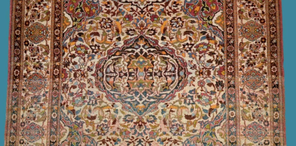 Ancient Isfahan, 157 Cm X 207 Cm, Hand-knotted Wool In Persia, Iran, Under The Kadjar Dynasty-photo-1