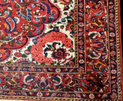 Old Bakhtiar, 147 Cm X 211 Cm, Hand-knotted Wool In Persia, Iran Circa 1920-1930, Very Good Condition-photo-6