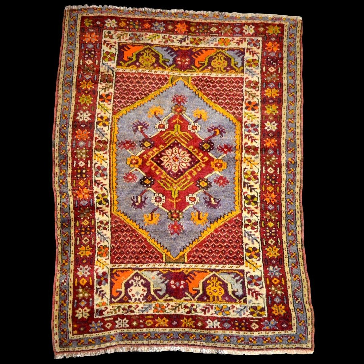 Anatolian, 103 Cm X 148 Cm, Hand-knotted Wool On Wool Around 1950 In Turkey, In Superb Condition