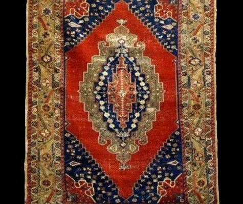 Tapis Kutaya ancien, beauté Ottomane, 111 x 165 cm, soie, Anatolie, seconde partie du XIXème-photo-3