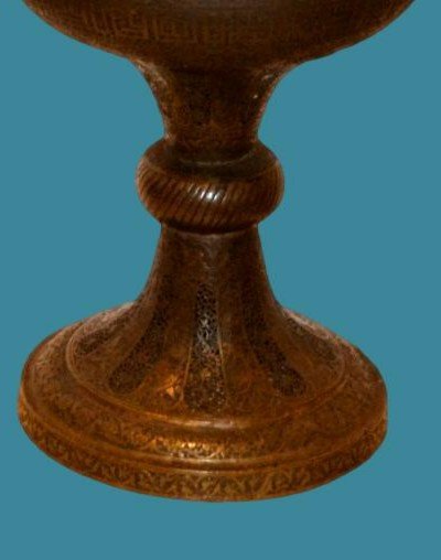 Musée, brûle parfum, Ht 59 cm, laiton ciselé, ajouré sous la Dynastie Kadjar, Perse -photo-6