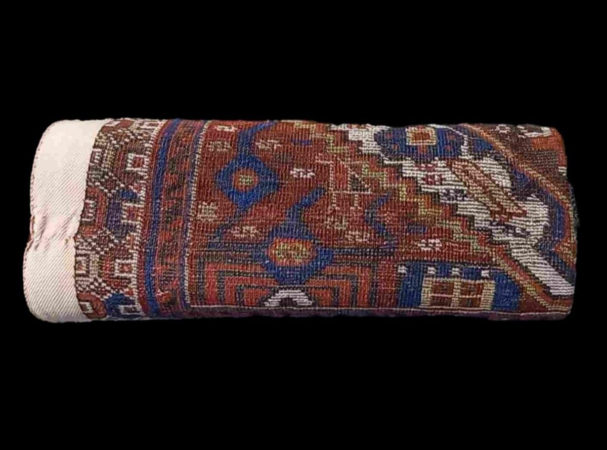 Kazak ancien, 109 x 156, laine/laine nouées main, motif croix étoilée, Caucase, XIXème siècle-photo-7