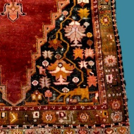 Dazkiri, Ancient Turkish, 130 Cm X 250 Cm, Wool On Wool Hand-knotted In Turkey In The 19th Century-photo-6