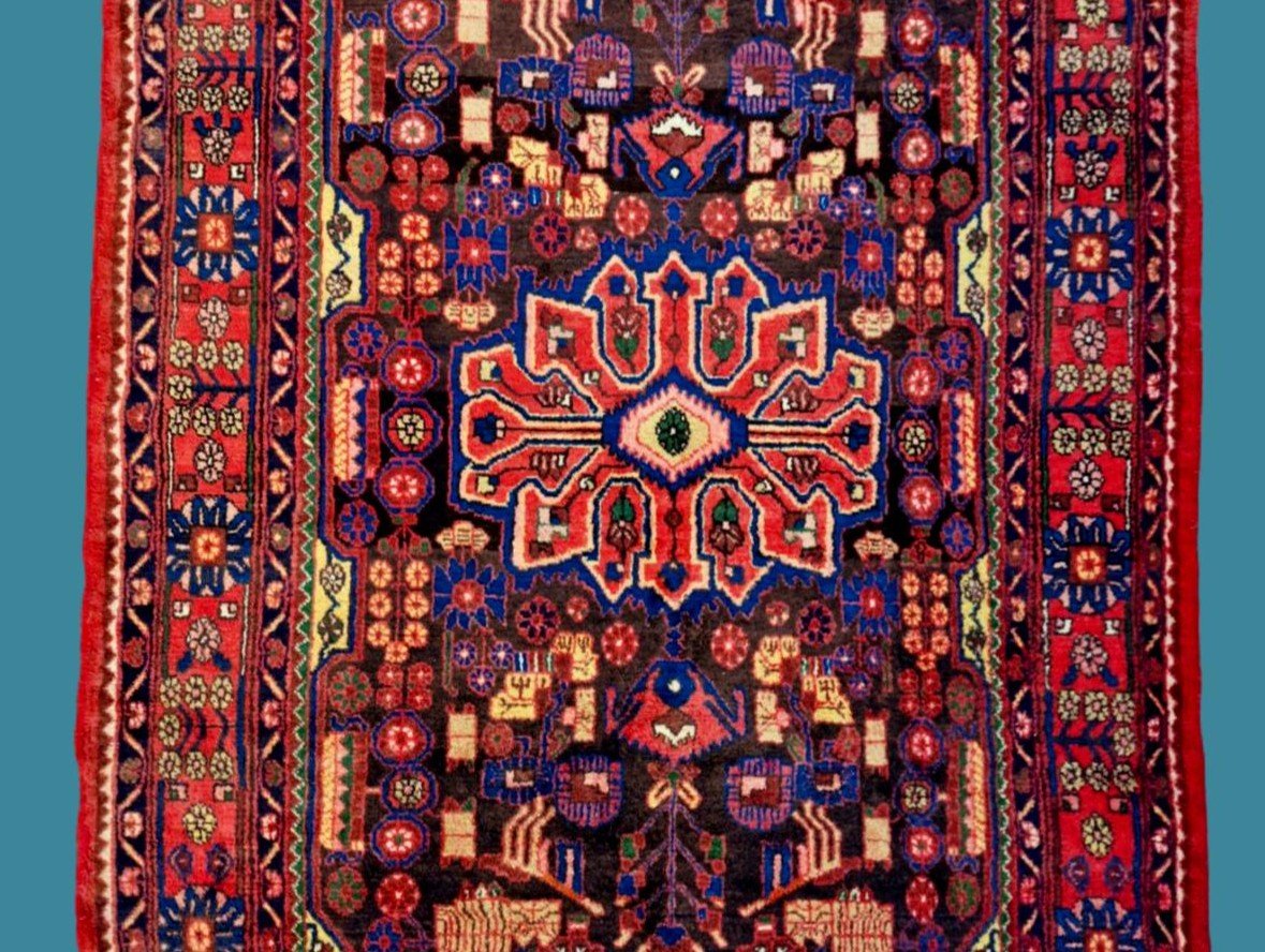 Nahavand, Persian, 163 Cm X 306 Cm, Hand-knotted Kork Wool In Iran Around 1970, Very Good Condition-photo-1