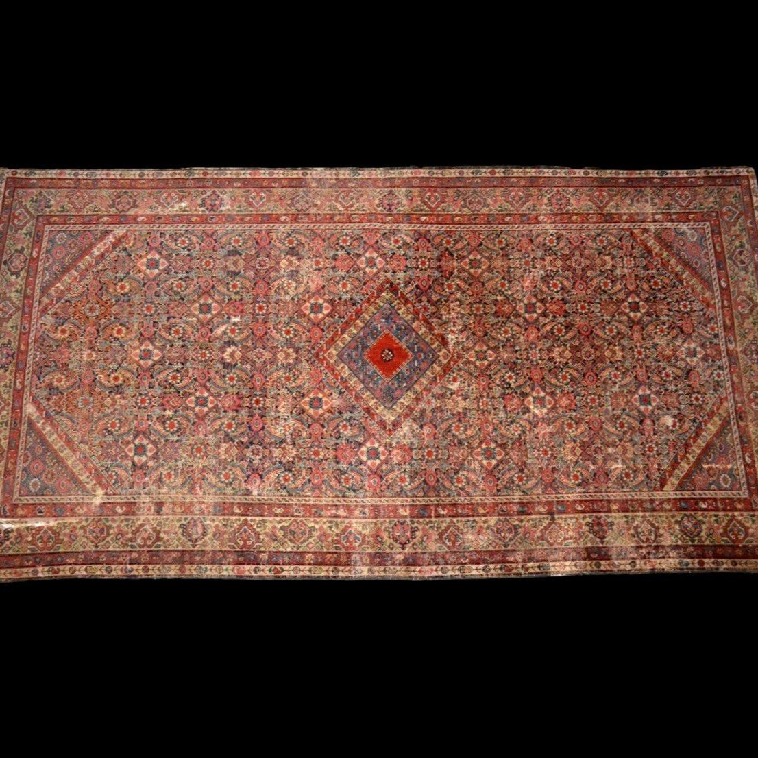 Tapis Ferahan ancien, 152 x 295 cm, laine nouée main en Perse, fin du XVIIIème siècle, Kadjar-photo-3