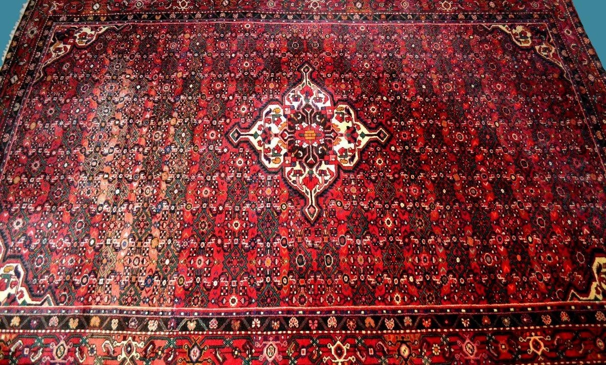 Hamadan Rug, Abrash, 213 Cm X 305 Cm, Hand-knotted Wool In Iran Circa 1980 In Very Good Condition-photo-2