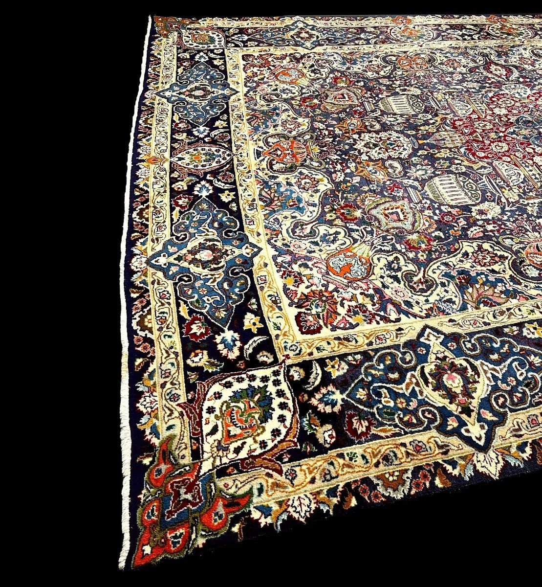 Kashmar Rug, Persian, 290 X 380 Cm, Kork Wool Hand-knotted In Iran Circa 1970, In Very Good Condition-photo-2