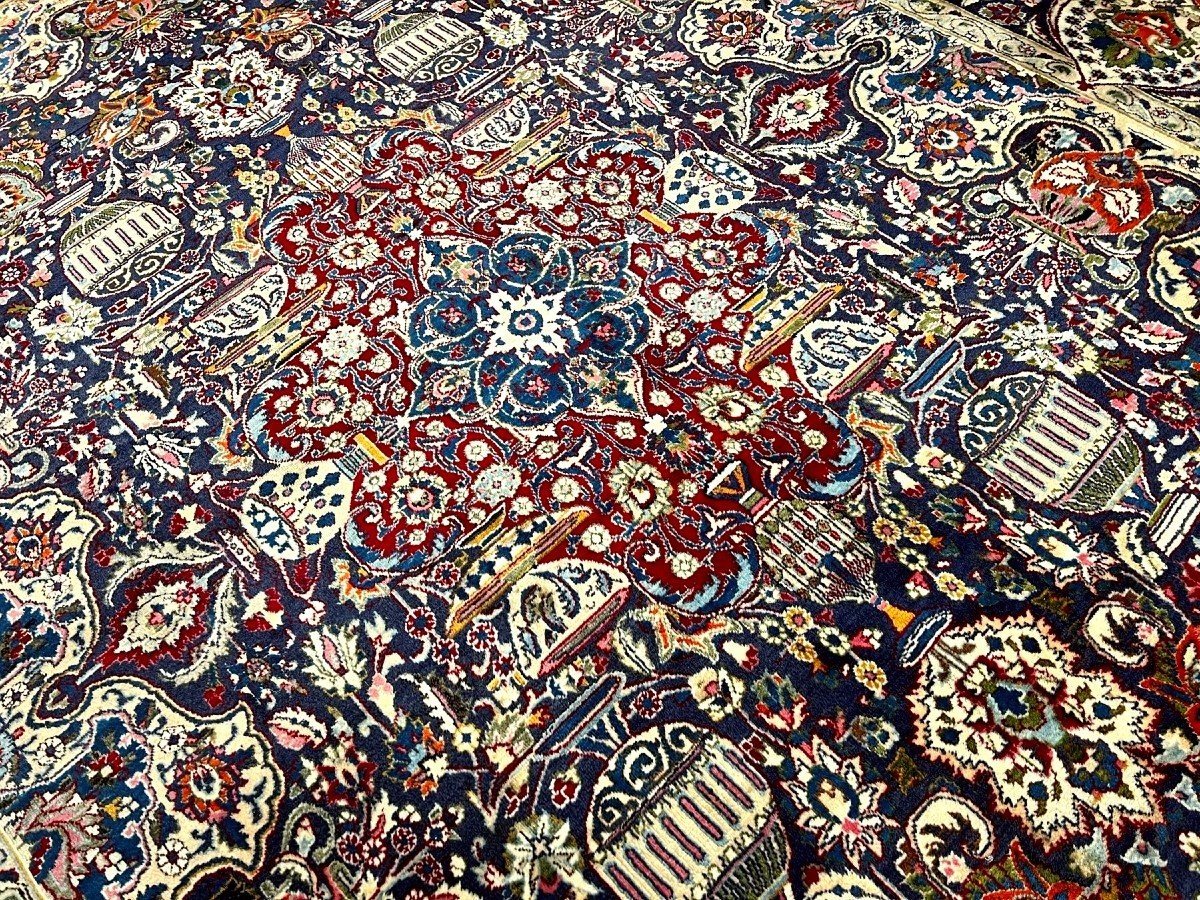 Tapis Kashmar, Persan, 290 x 380 cm, laine kork nouée main en Iran vers 1970, en très bon état-photo-1