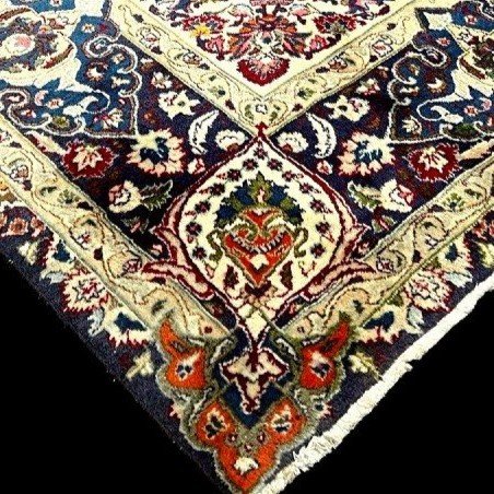 Tapis Kashmar, Persan, 290 x 380 cm, laine kork nouée main en Iran vers 1970, en très bon état-photo-5