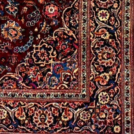 Old Sarough, 132 Cm X 202 Cm, Hand-knotted Kork Wool Around 1930 In Iran, Very Good Condition-photo-5