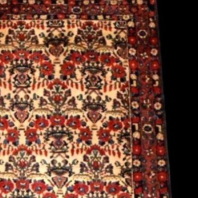 Old Abadeh Rug, 162 Cm X 220 Cm, Hand-knotted Wool, Iran Circa 1930 - 1940, In Very Good Condition-photo-5