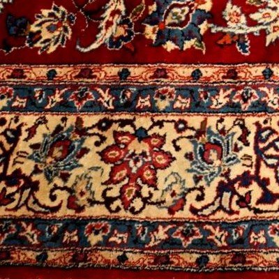 Tapis Yezd, Persan, 198 x 298 cm, laine kork nouée main en Iran vers 1970-80 en très bel état-photo-3