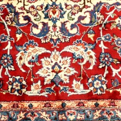 Tapis Yezd, Persan, 198 x 298 cm, laine kork nouée main en Iran vers 1970-80 en très bel état-photo-5